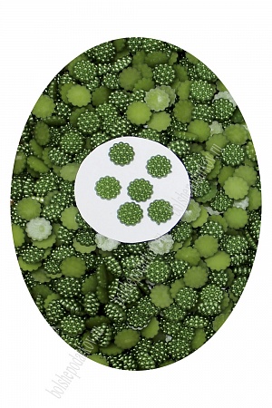 Полубусины декоративные &quot;Серединки&quot; 12 мм, SF-427 (50 гр) зеленый