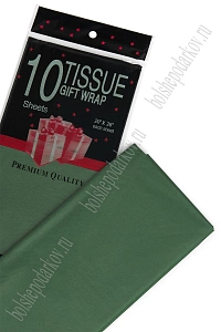 Бумага тишью 50*66 см (10 листов) SF-914, темно-зеленый №555