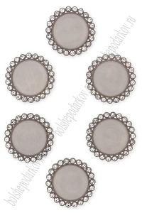 Крышечка-серединка со стразами (10 шт) SF-008, серый №003