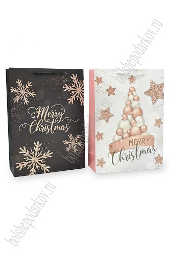 Пакет &amp;quot;Новогодний&amp;quot; 30*41,5*12 см (12 шт) SF-7826, микс №1