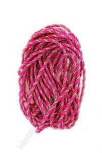 Шнур декоративный, двухцветный 0,5 см*10 м (ВР-596) фукси