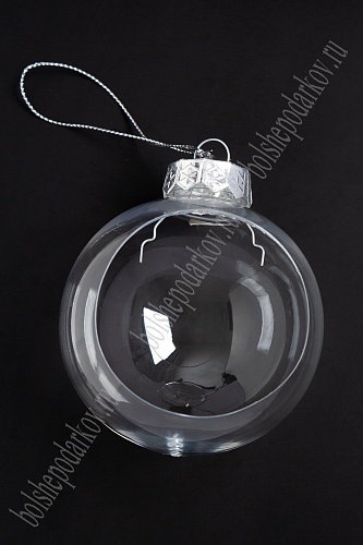 Пластиковая основа для декора 8 см &amp;quot;Новогодний шар, с отверстием&amp;quot; SF-3392