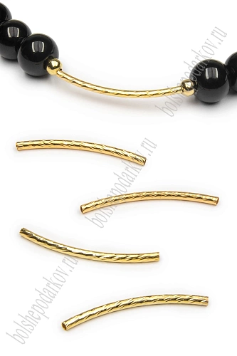 Трубочка для бижутерии 30 мм*2 мм (50 шт) SF-7666, золото №13