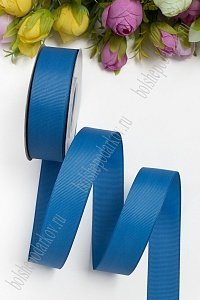 Лента репсовая 2,5 см*20 ярд &quot;1 сорт&quot; (SF-1348) синий №40