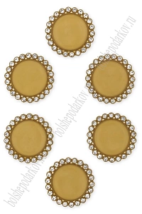 Крышечка-серединка со стразами (10 шт) SF-008, хаки №233