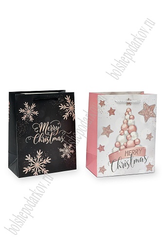 Пакет &amp;quot;Новогодний&amp;quot; 18*23*10 см (12 шт) SF-7568, микс №1