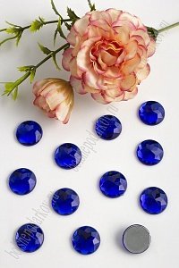 Стразы граненые 16 мм, круглые (500 шт) SF-1594, синий №60