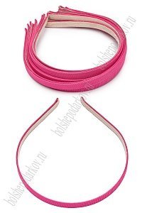 Ободки для волос репсовые 1 см, ВР-656 (10 шт) фукси
