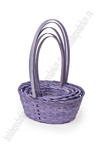 Корзины овальные, 5 в 1, 26*20*10,5 см (SF-7960) фиолетовый