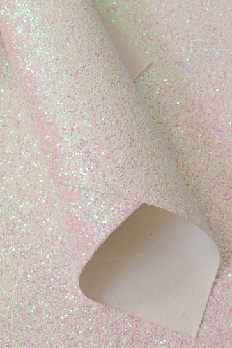 Кожзам &amp;quot;Блестки&amp;quot; А4 (5 листов) SF-3207, белый №1