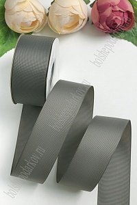 Лента репсовая 4 см*20 ярд &quot;1 сорт&quot; (SF-1349) темно-серый №180