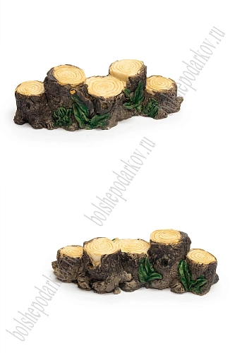 Фигурка миниатюрная &amp;quot;Пенёк&amp;quot; 6,7*2,5*1,7 см (2 шт) SF-8049