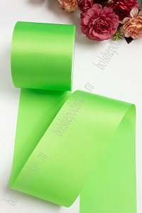 Лента атласная 7,5 см*25 ярд (SF-1370) светло-зеленый №052 Лента атласная 7,5 см*25 ярд (SF-1370) светло-зеленый №052