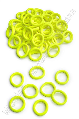 Резинки бесшовные для волос 3 см (100 шт) SF-5754, лимонный №27