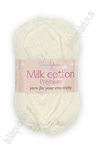 Пряжа &amp;quot;Milk cotton Premium&amp;quot; 50 гр (10 шт) SF-7847, айвори