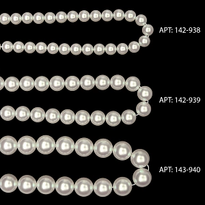 Бусины круглые на леске 6 мм (SF-8074) жемчуг белый