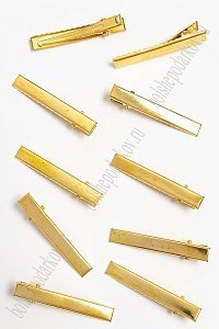 Зажим металлический 5,5 см (50 шт) SF-3168, золото