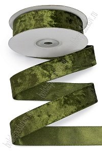 Лента двусторонняя велюр/атлас 2,5 см*10 ярд (SF-7601) фисташковый №9