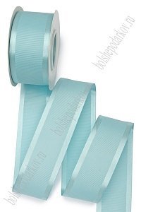 Лента репсовая с атласным краем 4 см*20 ярд (SF-7354) голубой №11