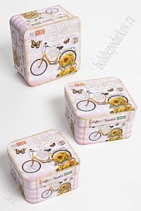 Коробки подарочные квадратные 3 в 1 с рисунком, 17*17*9,5 см (SF-5644А)