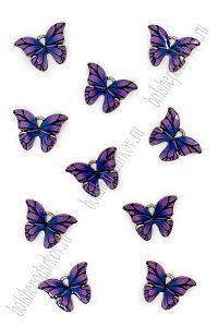 Подвеска металл "Бабочка №1" (10 шт) SF-7343, сиреневый