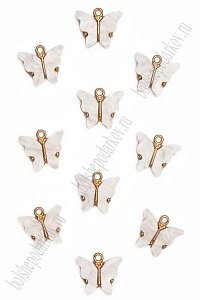 Подвеска "Бабочка" 16*14 мм (10 шт) SF-7350, белый №1