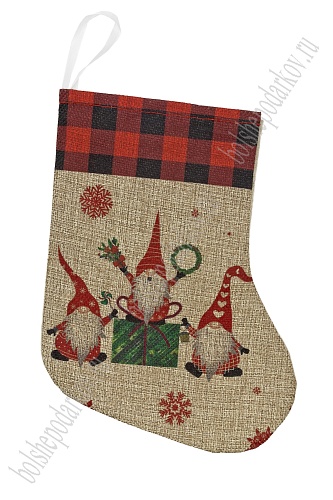 Новогодний носок для подарков и украшения (SF-1720)