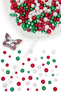 Бусинки (50 гр) SF-8065, микс 6/8/10 мм, ассорти №1