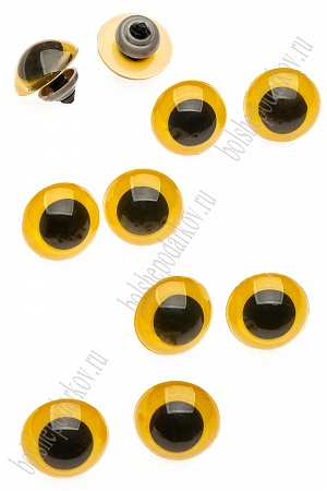 Фурнитура &quot;Глазки для игрушек&quot; 22 мм, с заглушками (10 шт) SF-2143, желтый