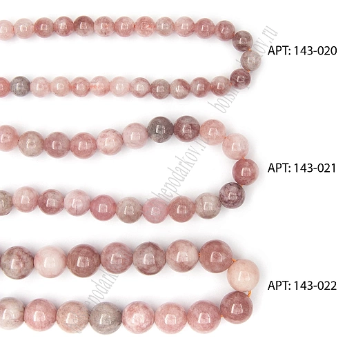 Бусины круглые на нитке 8 мм (SF-7591) опал