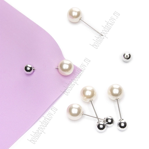 Брошь-игла 4,5 см (10 шт) SF-2127, серебро