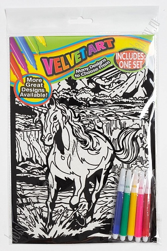 Раскраска бархатная с фломастерами 17,4*25 см (SF-5673) №2