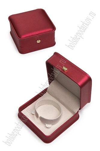 Коробочка для украшений 9,5*9,5*5 см (SF-8115) бордовый