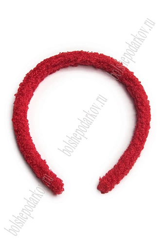 Ободки для волос меховые 1,2 см (10 шт) SF-7630, красный №13