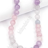 Бусины круглые на нитке 8 мм (SF-7591) кварц фиолетовый