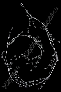 Веточка декоративная 120 см (SF-7996) серебро №4