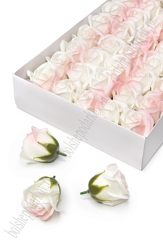 Мыльные цветы &amp;quot;Роза&amp;quot; 6*6,5 см (50 шт) SF-7800, мультиколор №21