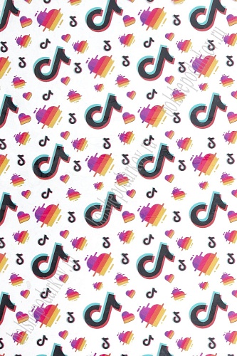 Пленка ПВХ с рисунком &amp;quot;TikTok&amp;quot; А4 (5 листов) SF-6057, №1