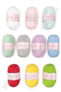 Пряжа &quot;Milk cotton Premium&quot; 50 гр (10 шт) SF-7847, микс