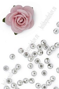 Бусины-разделители 4 мм (400 шт) SF-7674, серебро