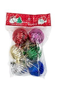 Набор новогодних шаров 4 см (6 шт) SF-1691, микс №10