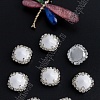 Стразы пришивные в серебряной оправе 18 мм &amp;quot;Круг&amp;quot; (5 шт) SF-2051, белый №26