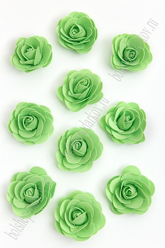 Головки цветов &amp;quot;Роза&amp;quot; 6 см (50 шт) SF-3001, зеленый