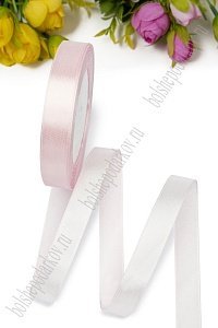 Лента атласная 1,5 см*25 ярд (SF-1359) бледно-розовый №090