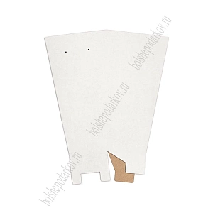 Коробка переноска для цветов Long M (без дна) 15*25*47 см, белая-крафт