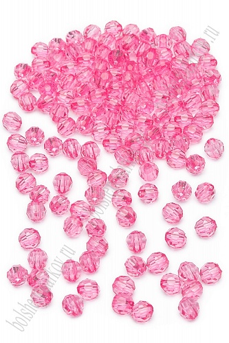 Бусины граненые 6 мм*500 гр (SF-7397) розовый №18