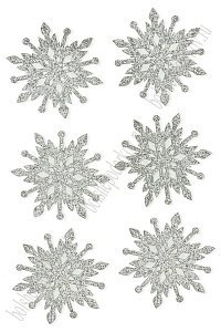Лазерная вырубка из кожзама &quot;Снежинка&quot; 5 см (10 шт) несклеенная №2