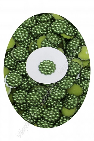 Полубусины декоративные &quot;Серединки&quot; 20 мм, SF-429 (50 гр) зеленый