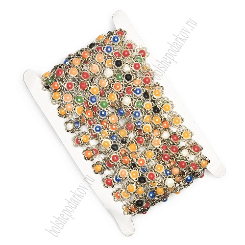 Тесьма &amp;quot;Полубусинка-цветок&amp;quot; (10 ярд) SF-1403