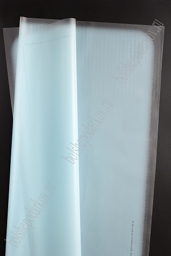 Пленка матовая для цветов 58*58 см, прозрачные края (20 шт) SF-2350, голубой